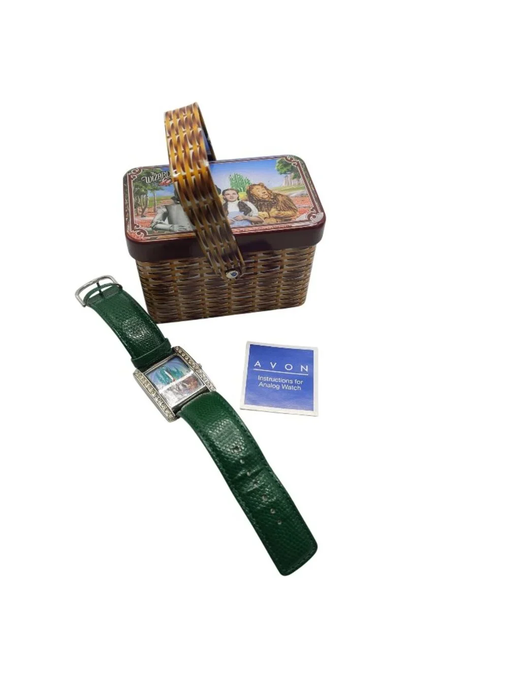 Wizard of Oz Vintage Emerald City Collectible Watch 2008 Avon with Tin READ DESC